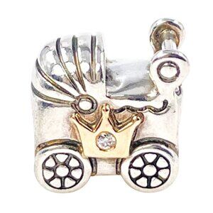 Pandora Royal Baby 2013 Limited Edition Sterling Silver Charm 14K Gold Crown